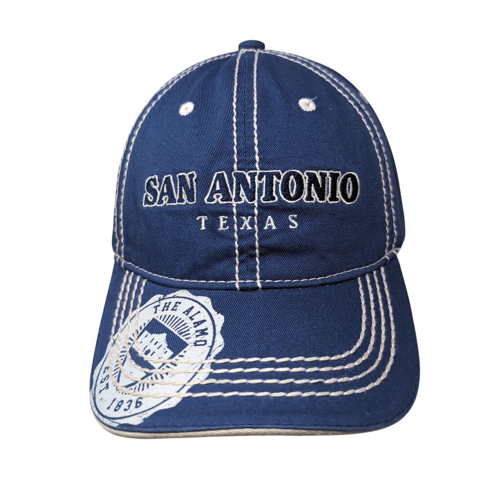 San Antonio Texas The Alamo Est. 1836 Blue OS Adjustable Embroidered 6 Panel